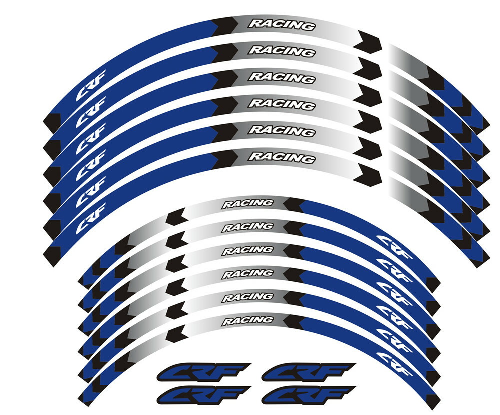 12-Piece Reflective Rim Strips For Honda CRF 450R (2002-2021) & CRF 250R (2003-2021)