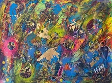 Original Painting 24" x 18" " Gold Rush " by the artist HIM