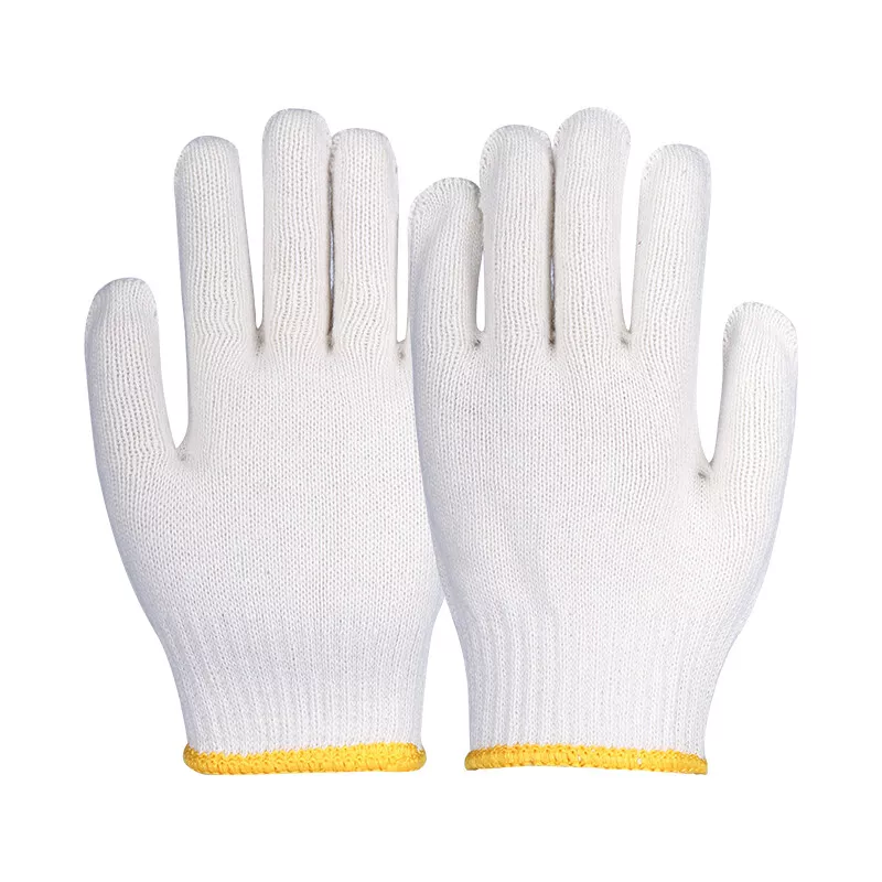 White cotton knit gloves new arrivals