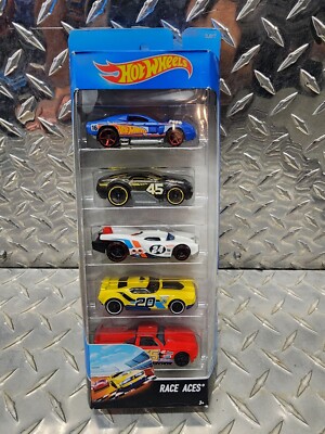 2015 Hot Wheels HW Race Aces 5 Car Pack Set Mattel BRAND NEW