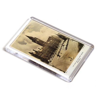 KÜHLSCHRANKMAGNET - Vintage Lancashire - The Town Hall & Albert Square, Manchester c