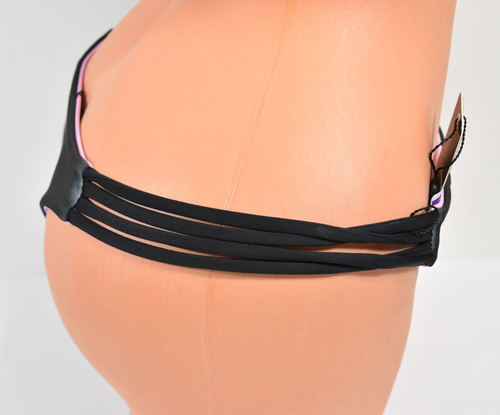 Women's Wildfox Black Ultra Violet Reversible Strappy Bikini Bottom Size M - Picture 8 of 10