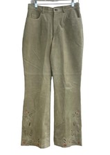 Margaret Godfrey vintage leather embroidered pants 8