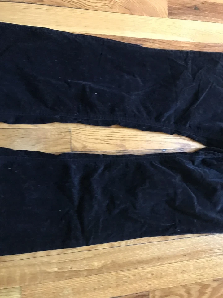 Pantalón elástico delantero plano de terciopelo negro Old Navy para mujer talla 12 Foto 4 de 4