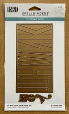 👉  Spellbinders Paper Arts BE BOLD COLOR BLOCK THANK YOU S5-477 2 Cutting Dies