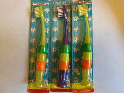 SMILE MAKERS BUNTE Kinderzahnbürste 3-5 Jahre x 1 PINSELFARBE ZUFÄLLIG VERSAND
