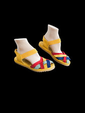 1940s Canvas Summerettes Playwear Sandals Size 7.5/8