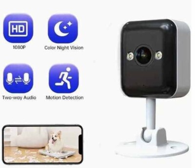 Security Camera x 4 pcs Alexa +Wireless 64gb SD Indoor/Outdoor 1080P Color Night