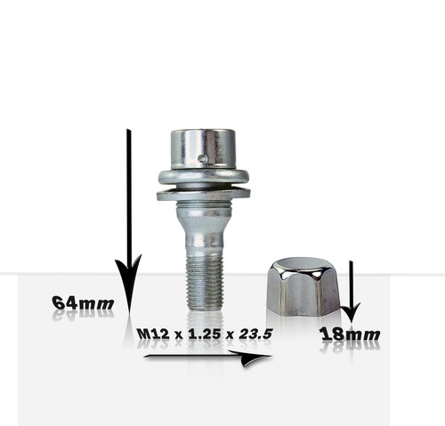 M12x1,25 Wheel Locking Bolts For Peugeot Bipper Expert Partner RCZ ZH4 - Picture 5 of 12