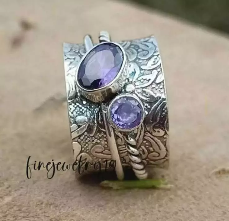 Sterling and amethyst ring store