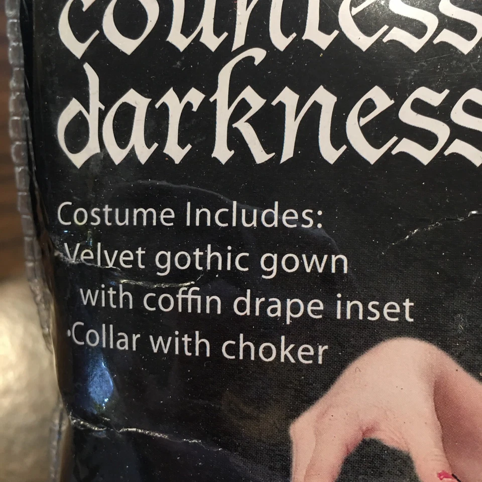 Divertido Mundo Vampiro Condesa O Oscuridad Disfraz Niña Pequeño 4-6 Terciopelo Vestido Foto 2 de 4