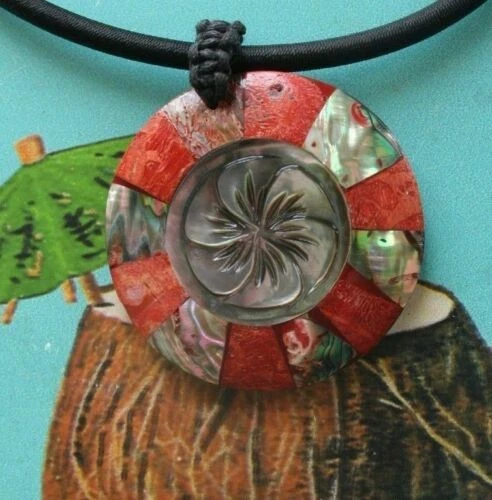 Collier mi-long corail