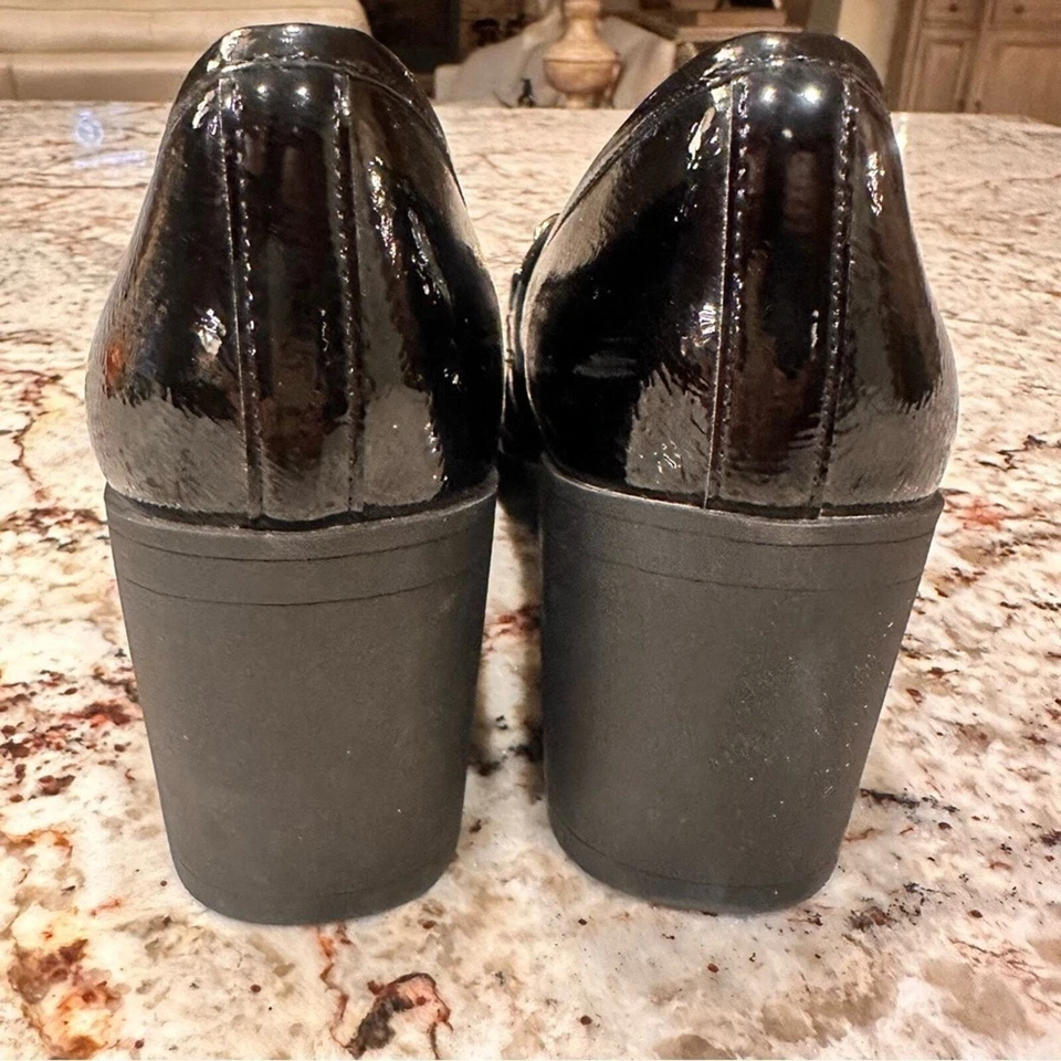 Limelight Adriana черный платформе каблуки каблук пенни мокасины каблуки лошадь бит 8,5 - Изображение 3 из 4