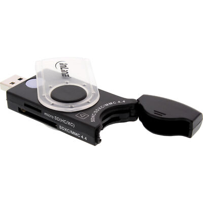 InLine  USB 3.0 Mobile Card Reader mit 2 Laufwerken, für SD, SDHC, SDXC, microSD