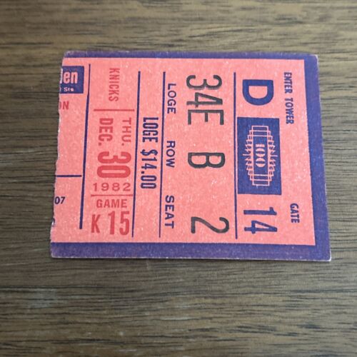 Biglietto Cleveland Cavaliers at NY Knicks 1982 12/30 Madison Square Garden King 27 - Foto 3 di 4