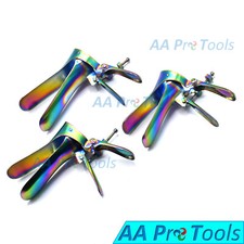 Multi-Titanium Color S/M/L CUSCO Vaginal Dilation Speculum Small, Medium, Large
