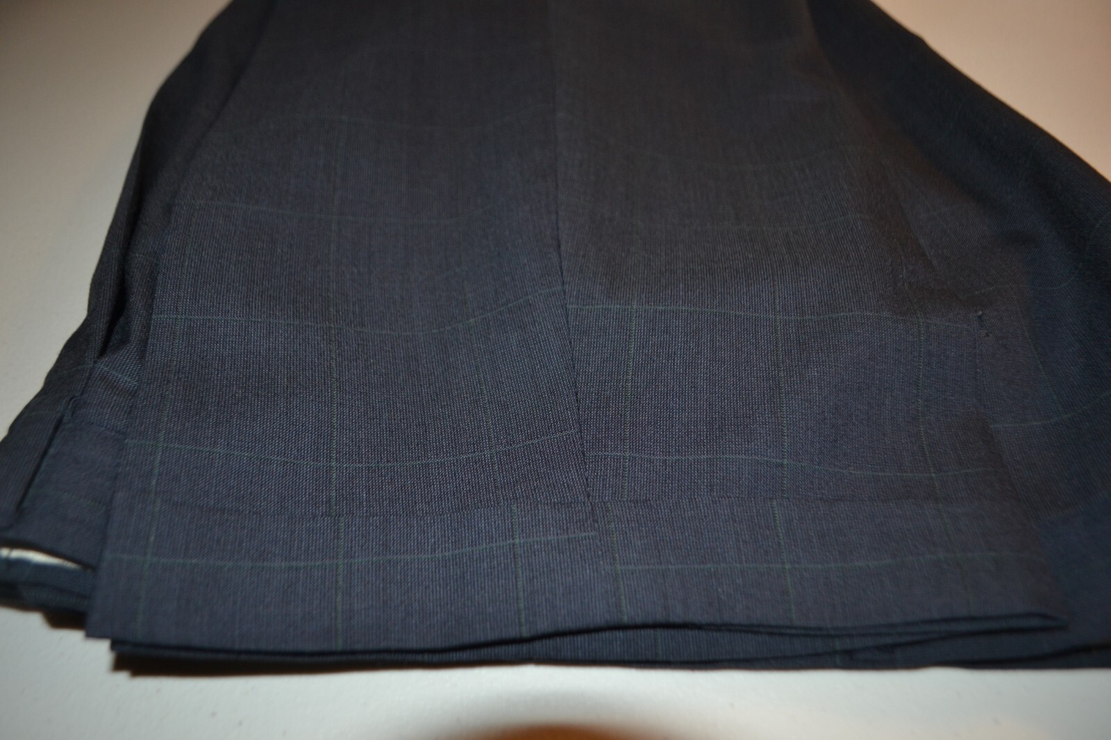 Vintage Burberrys Men Check Wool Navy Blue 2 Front Button Suit Sz 44L Wst 36x28 thumbnail 19
