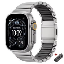 Titanium Rubber Band for Apple Watch Ultra3 2 49/46mm 11 10 98765 Magnetic Strap