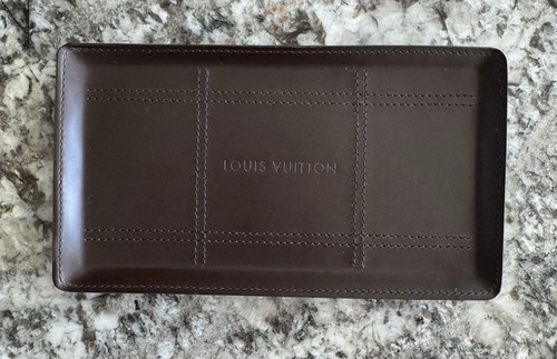 Louis Vuitton Brown Leather Valet Tray Made in France
