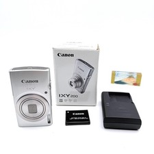 Canon IXY 200 Silver Digital Camera Box Battery Charger Japan English OK