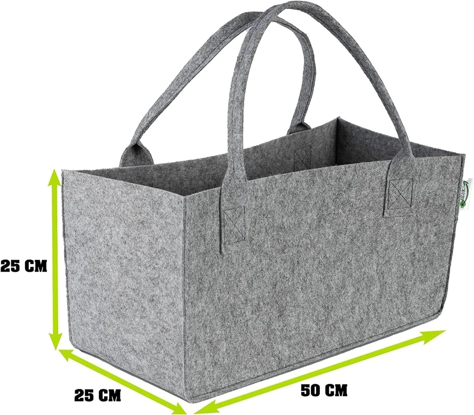 Siluk 1x/2x Filztasche Einkaufstasche Tragetasche Kaminholztasche Kaminholzkorb - Bild 2 von 4