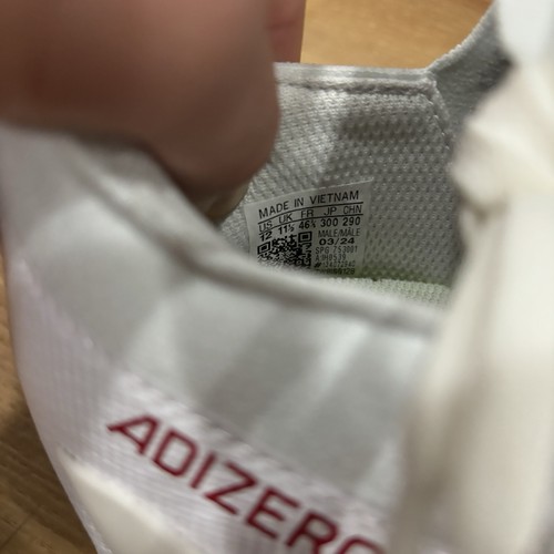 Size 12 - Adidas Adizero Electric Red White Football Cleats Mens IH0539 - Picture 2 of 9