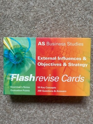AS Level Business Studies External Influences Flash revise Cards