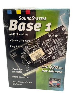 Terratec Promedia Base-1 Vintage ISA PC Audio-Card Soundkarte 16-Bit NEU SEALED