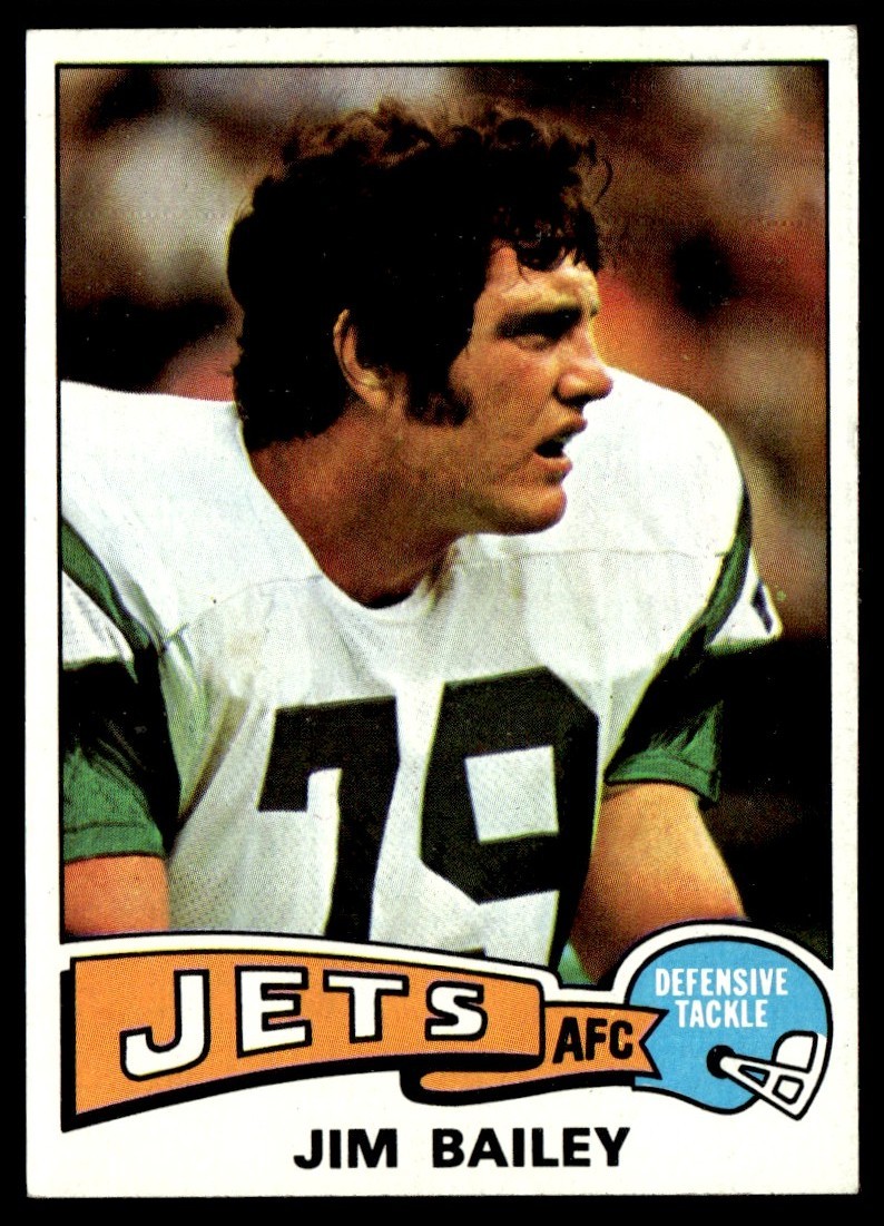 1975 Topps Football Jim Bailey New York Jets #398 Card NM