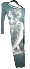 Fashion Nova Angel Ribbed Maxi Dress - Teal Combo Size M