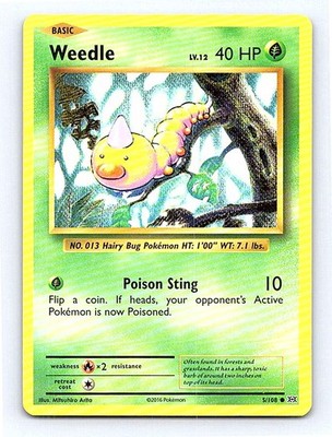 Weedle 5/108 XY - Evolutions Common NM
