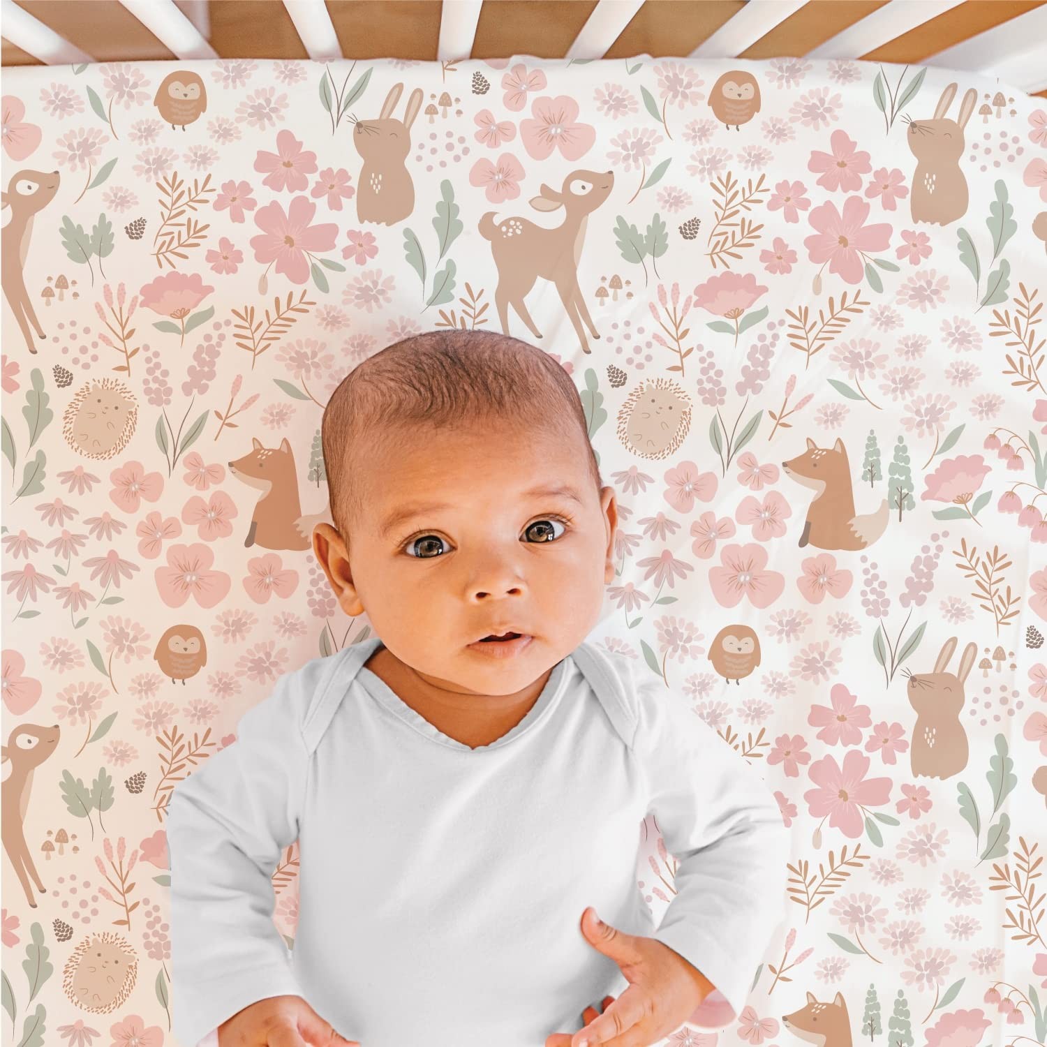 The Peanutshell 3 Piece Baby Crib Bedding Set for Girls - Newborn, Infant & T...