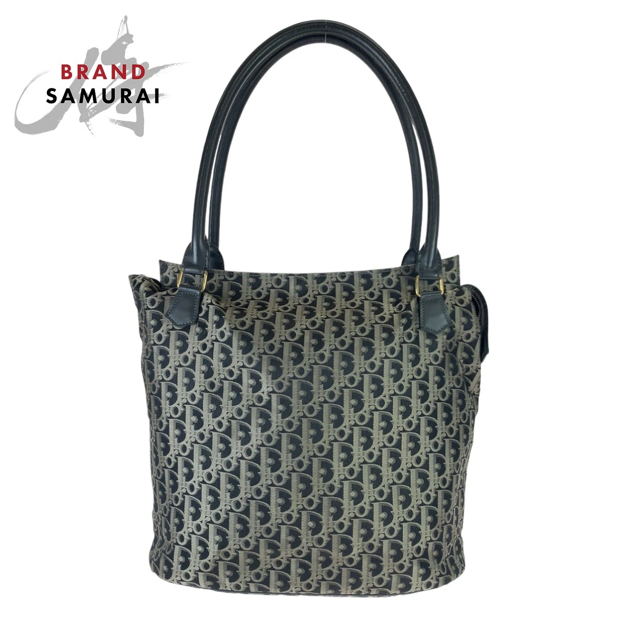 Sac à main bandoulière Christian Dior vintage trotteur gris beige toile 406