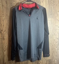 Mens Spyder Active 1/4 Zip Large Lightweight Mesh ProWEB Pullover