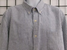 J. CREW   SIZE XXL==GRAY BLUE & WHITE STRIPED...