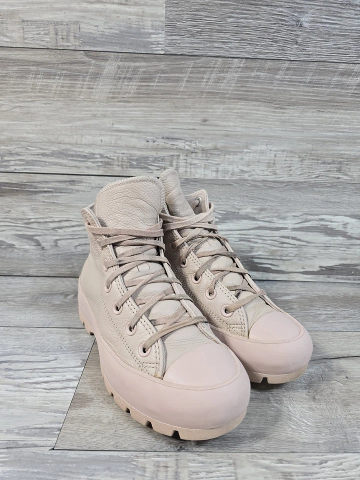 匡威 Converse Chuck Taylor All Star Lugged 粉色厚底靴女式 7 码鞋 — 第 3/4 张图片