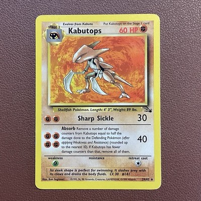 ポケモンカード　Kabutops　カブトプス　英語版　24/62 Kabutops 24/62 Non Holo Fossil Set Rare Pokemon | eBay
