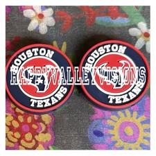 2 Pce HOUSTON Football Team Silicone Focal Beads DIY Jewelry Pens NEW