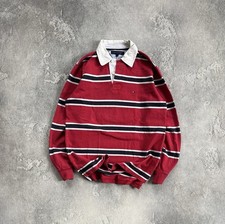 Tommy Hilfiger S/size Striped Rugby Polo Long Sleeve Sweatshirts Jumper Pullover