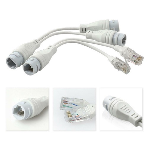 1 to 2 Adapter Network Splitter Poe Switch Connector Rj45 Outdoor Waterproof B