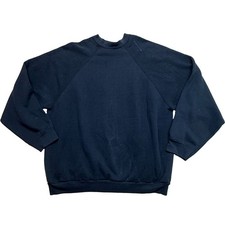 Vintage Tultex Black Crewneck Sweatshirt Blank Made in USA 3XL Fader