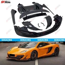 For 12-14 McLaren MP4-12C Half Carbon Fiber Front Rear Bumper Lip Wing Body Kits