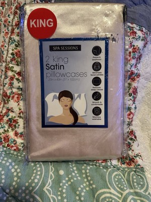 New Spa Sessions 2 King Satin Pillowcases Pink