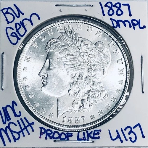 1887 BU UNCIRCULATED MORGAN SILVER DOLLAR AUTHENTIC U.S. MINT FREE SHIPPING 4137
