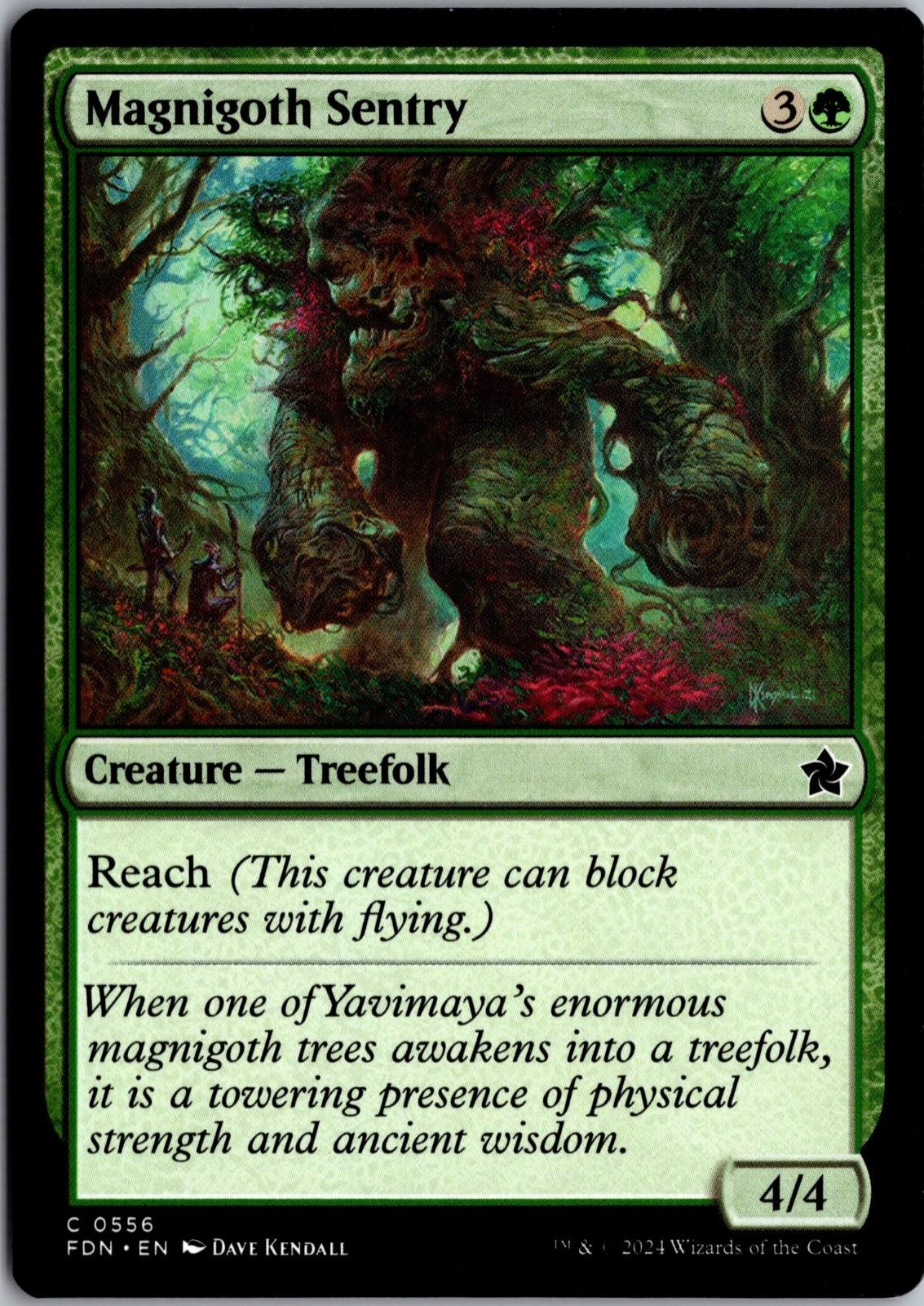 Magnigoth Sentry 556 Common Foundations Magic: The Gathering Near Mint