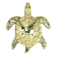 Large Solid Brass Sea Turtle Doorknocker