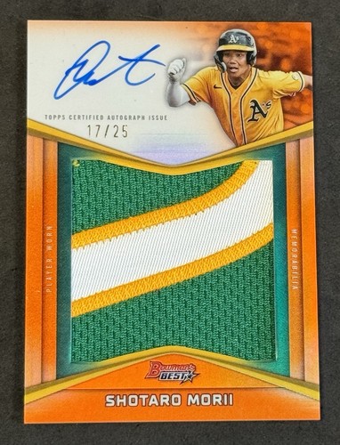 Shotaro Morii #PPA-SM 2025 Bowman's Best Prospect Patch Autograph card