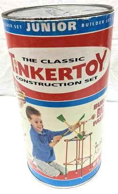 THE CLASSIC TINKERTOY CONSTRUCTION SET / JUNIOR BUILDER SET - 54 PC - Image 1 of 4