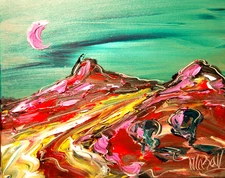 LANDSCAPE IMPRESSIONIST   Abstract Modern CANVAS Original Oil Painting 89T7