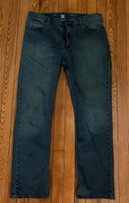 Cool Washed Color Carhartt Jeans 36x32 Relaxed Fit Made In Mexico